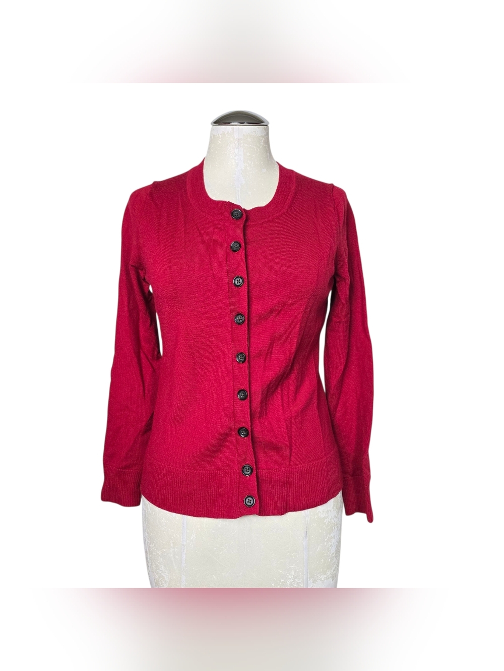 Banana Republic Merino Wool Blend Button Front Cardigan Red S